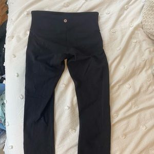 lululemon black wunder under leggings 31 inches